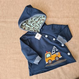 Bild von  Babyjacke mit Kapuze blau