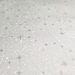 Bild von  Patchworkstoff Sterne silber grau 