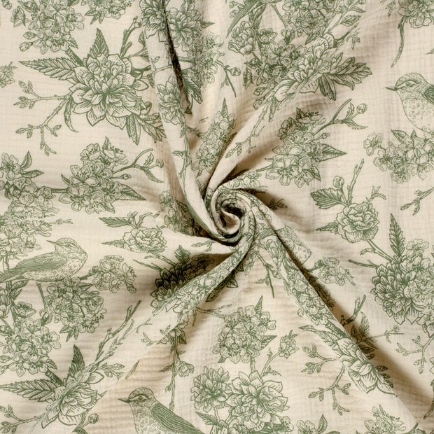 Bild von Musselin Stoff Blumen