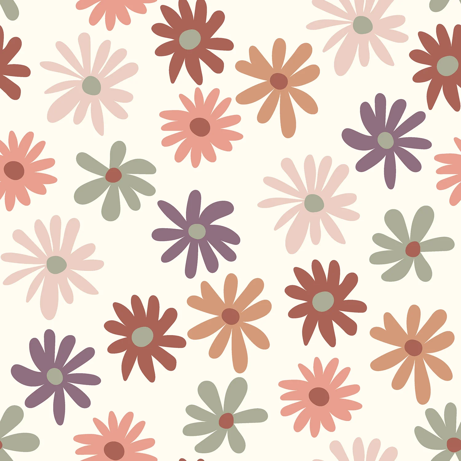 Bild von French Terry Stoff Blumen